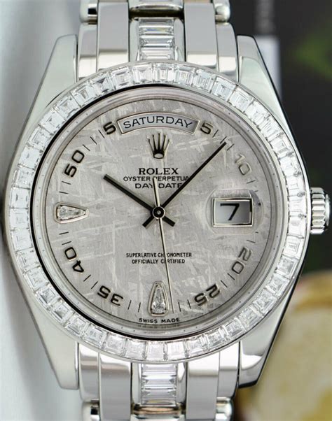 rolex platinum masterpiece with diamonds|rolex masterpiece platinum meteorite.